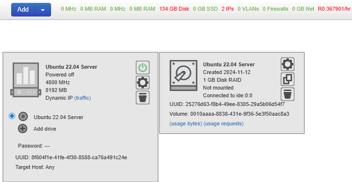 Go2Cloud control panel